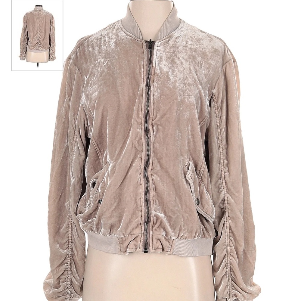 Free People Bomber Velvet Jacket